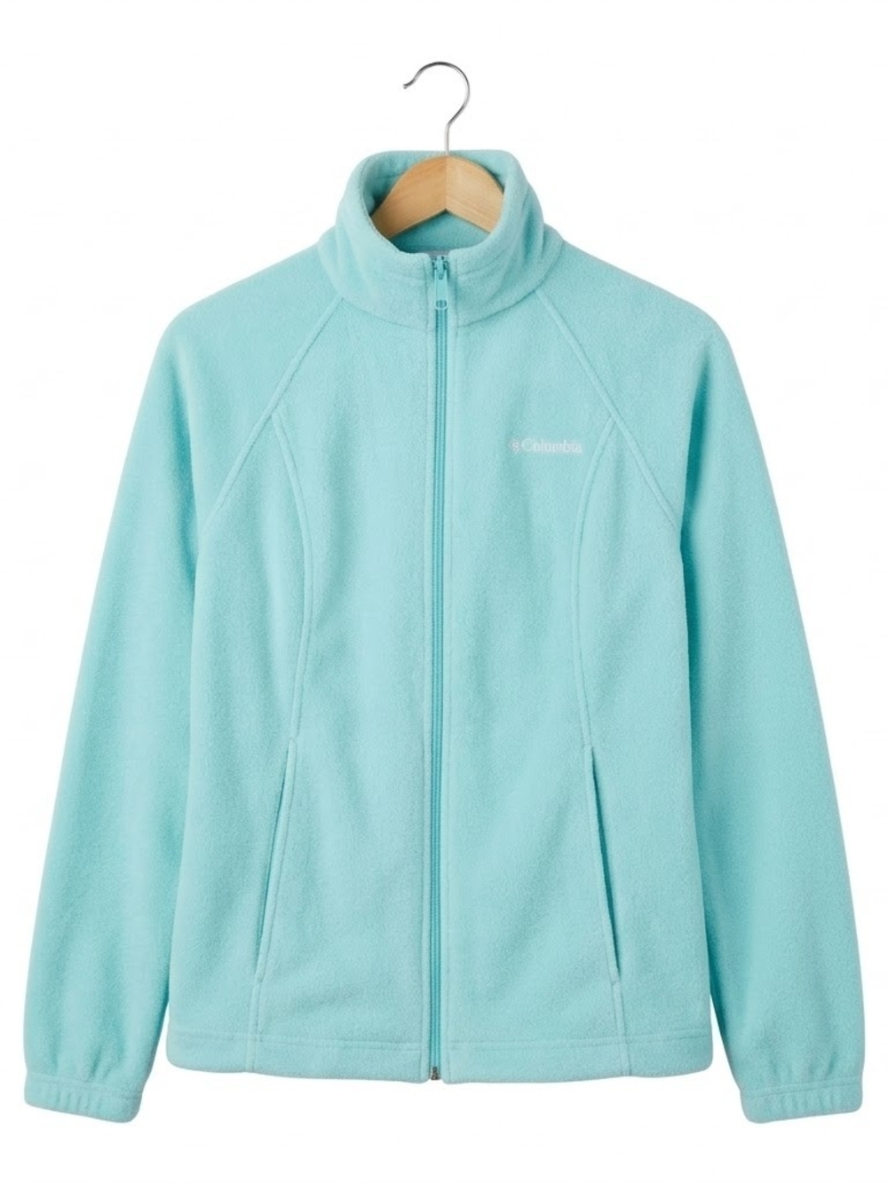 COLUMBIA Women's M Teal Full-Zip Fleece Jacket Fall/Winter Layeringpiece
